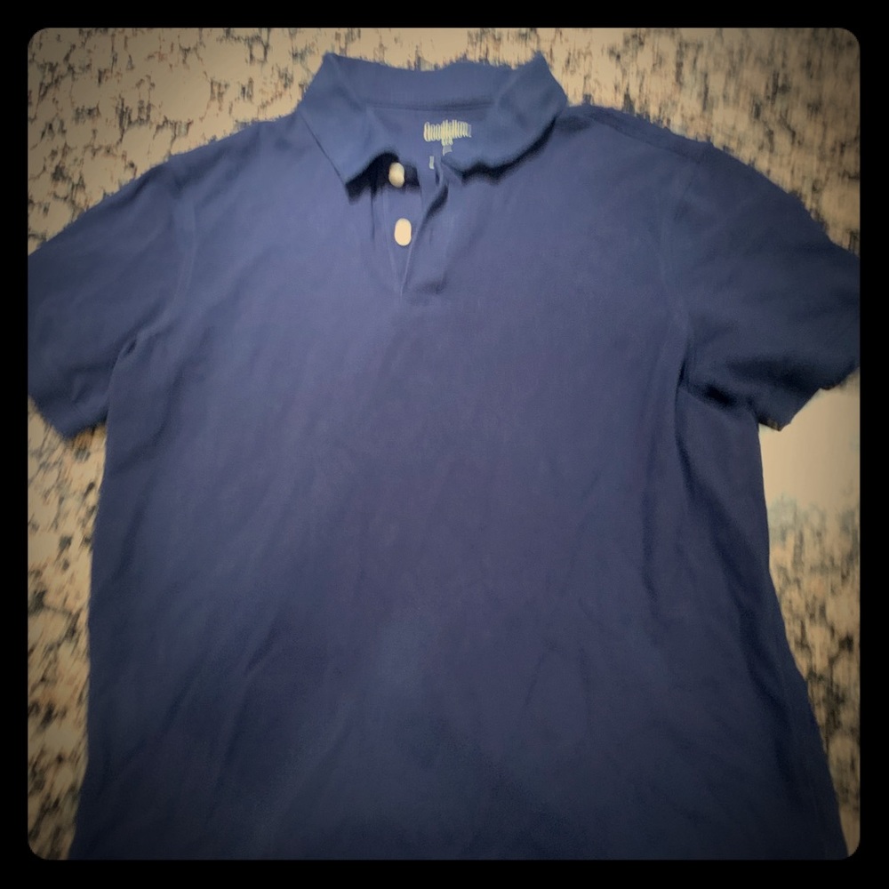 Blue polo shirt